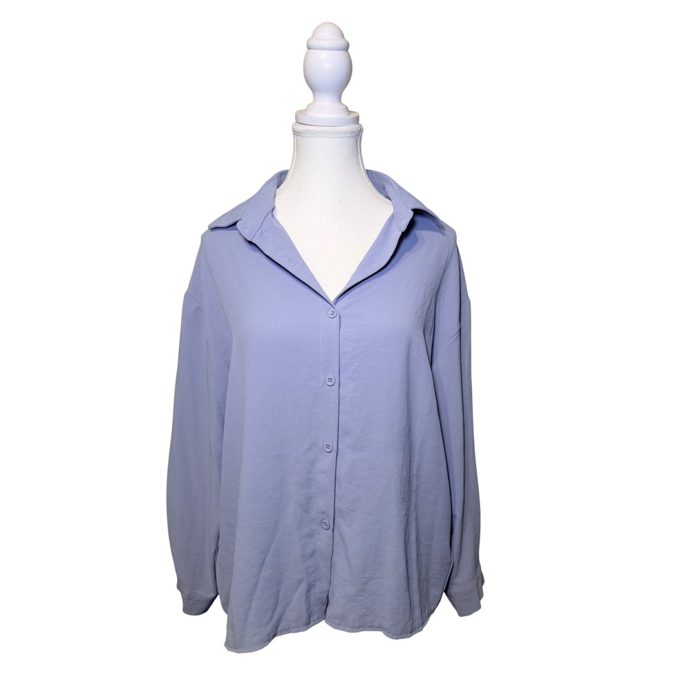 Dazy Light Blue Button Up Shirt Lightweight Collared M
